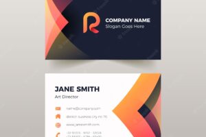Colorful abstract business card template