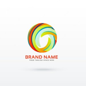 Colorful circular logo concept