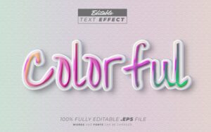 Colorful editable text effect