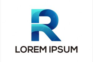 Colorful letter r gradient logo
