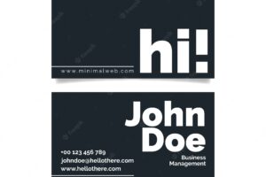 Colorful minimal business card