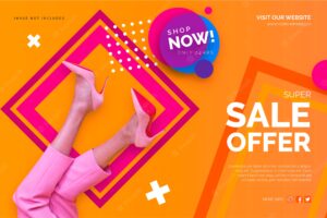 Colorful sale banner template