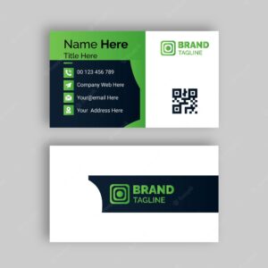 Colorful simple minimal luxury smart clean style modern company business card design template