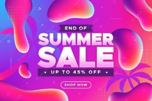 Colorful summer sale banner