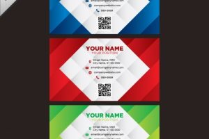 Coloured business cards collection