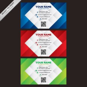 Coloured business cards collection