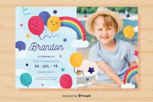 Colourful birthday invitation template