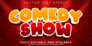 Comedy show text effect editable funny and comic text style