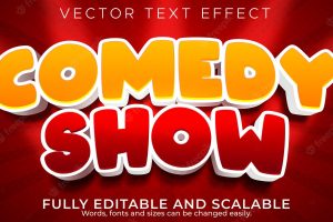 Comedy show text effect editable funny and comic text style