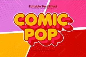 Comic pop text effect