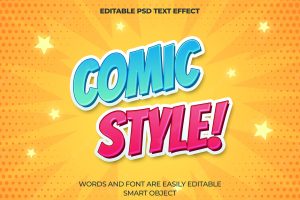 Comic style text effect