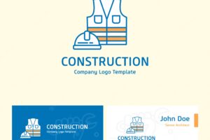Construction logo and front back card design