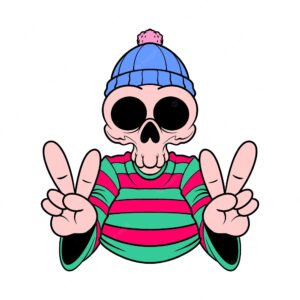 Cool skull cartoon