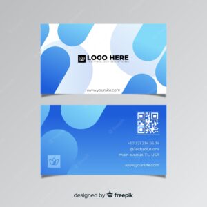 Corporate business card template, front and back design