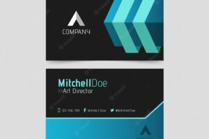 Corporate card with modern shapes