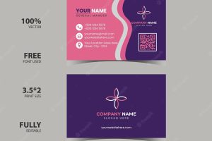 Corporate modern business card design image template