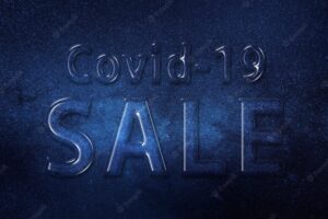 Covid 19 sale banner, covid season sale, space background