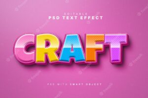 Craft text effect