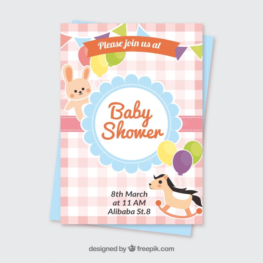 Creative baby shower card