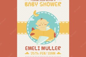 Creative baby shower invitation template