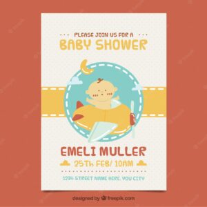 Creative baby shower invitation template