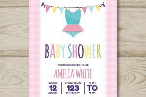 Creative baby shower template