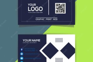 Creative black and white business card design template.