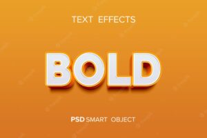 Creative bold text effect