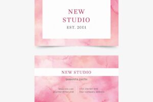 Creative business card watercolor style