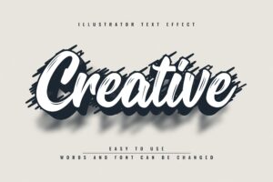 Creative - illustrator editable text effect
