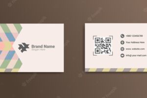 Creative lightcolored business card or visiting card design template