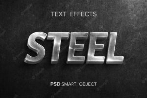 Creative metallic text effect