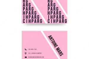 Creative pink graphic designer business card template