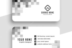 Creative pixel style business card design