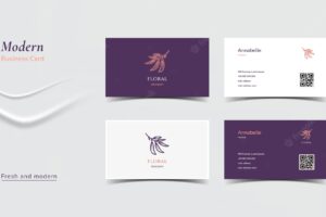 Creative purple modern business card template