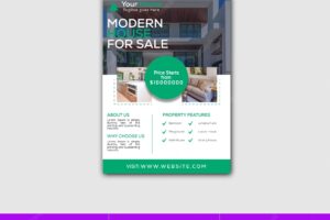 Creative real estate flyer template