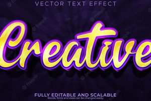 Creative text effect editable modern and sale text style