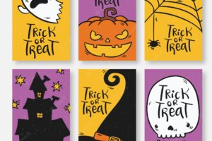 Creepy pack of halloween cards