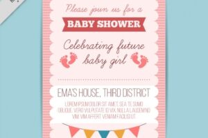 Cute baby shower invitation
