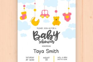 Cute baby shower invitation