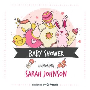 Cute its a girl baby shower template
