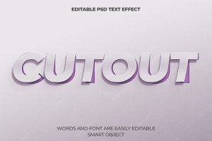 Cutout text effect