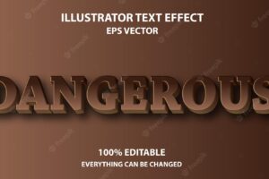 Dangerous editable text effect