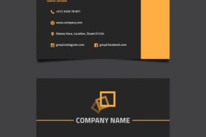 Dark design business card