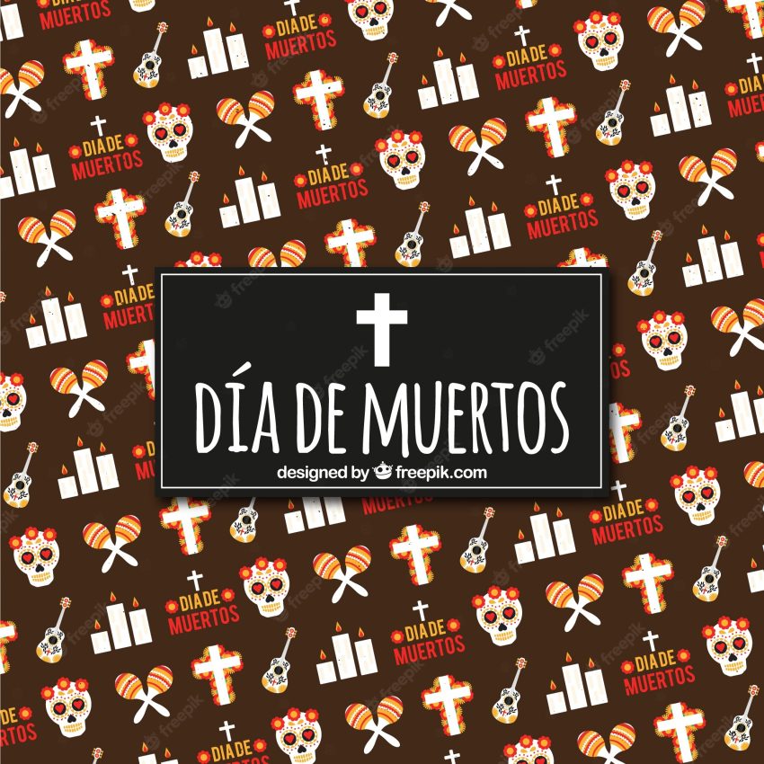 Dead's day background with pattern style