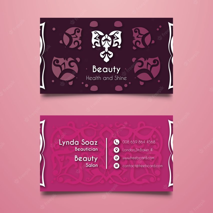 Decorative corporate beauty card