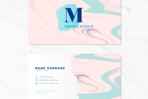 Design studio name card layout vector