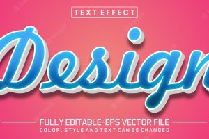 Design text editable style effect