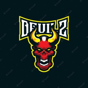 Devil mascot logo design vector with modern illustration concept style for badge, emblem and t shirt printing. devil head illustration for sport team.