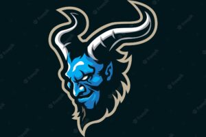 Devil mascot logo design vector with modern illustration concept style for badge, emblem and t shirt printing. head devil illustration.